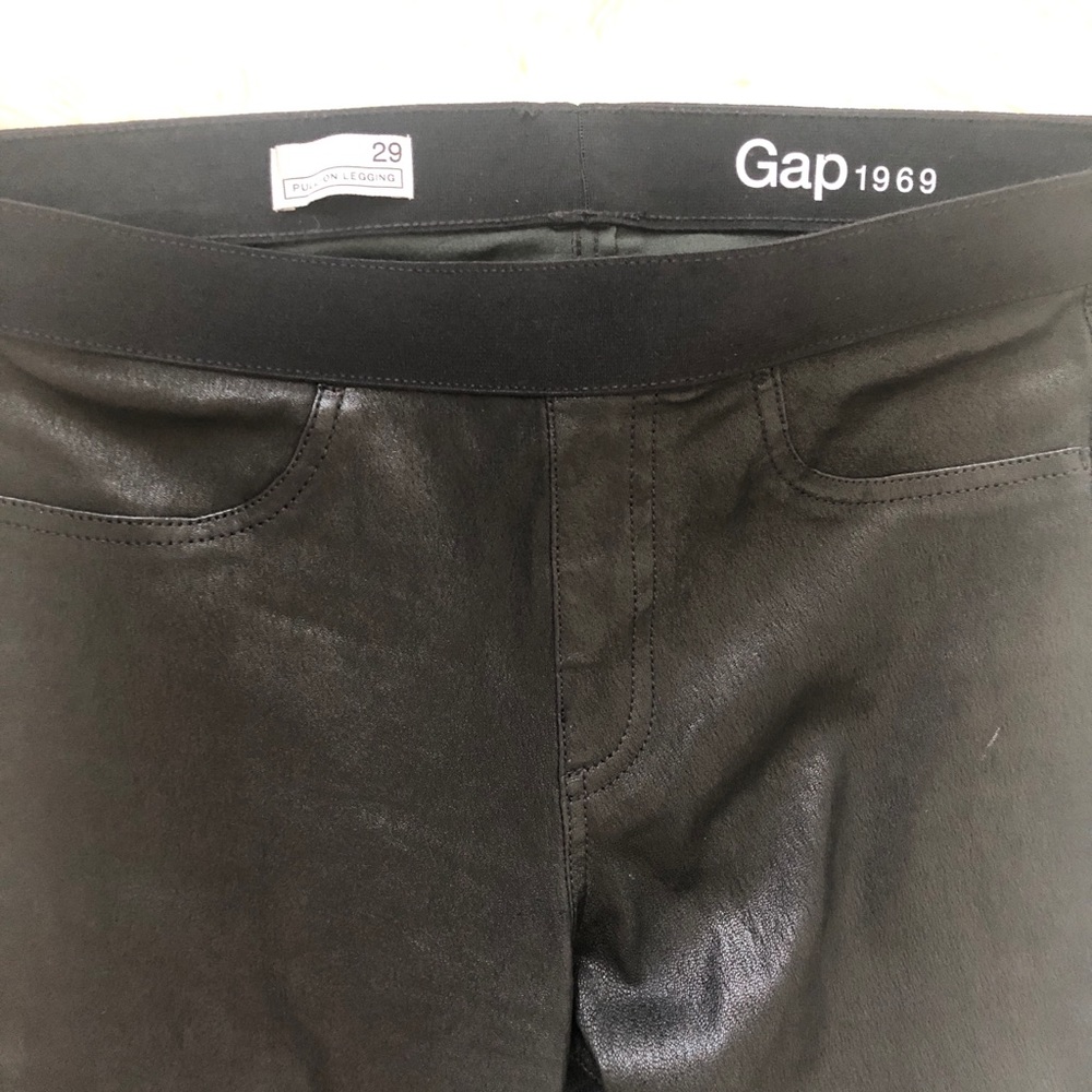 Black leather leggings